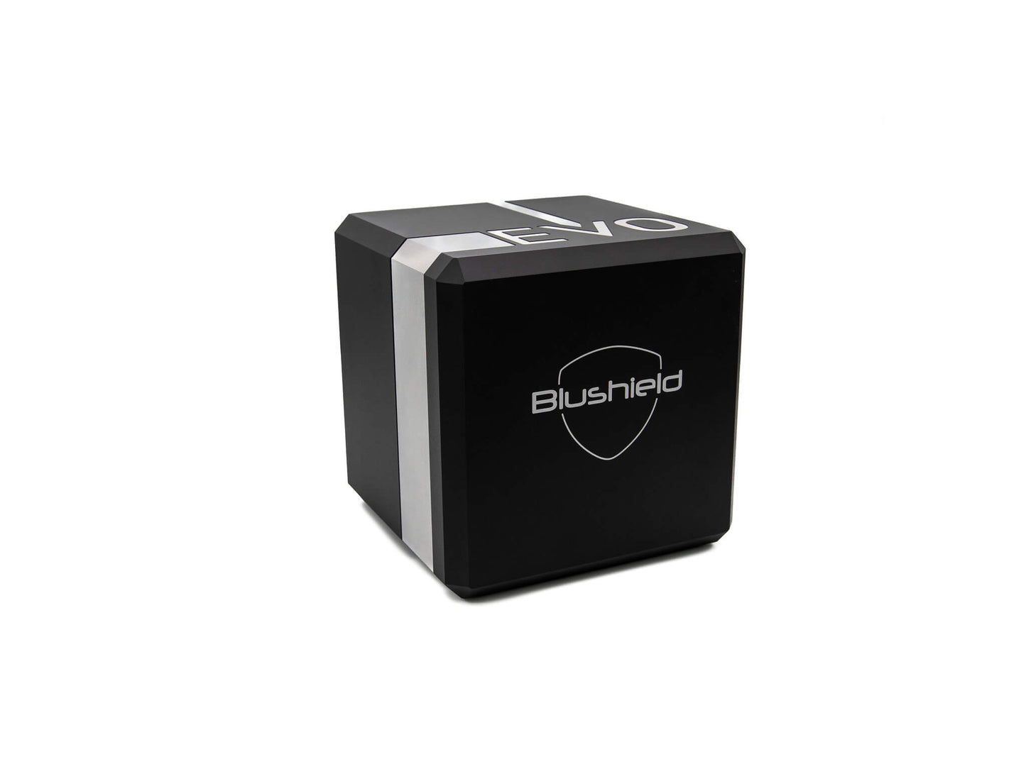 EMF PROTECTION  - Photo of Blushield EVO Cube: front, top and side views