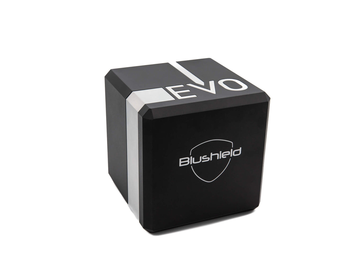 EMF PROTECTION  - Photo of Blushield EVO Cube: front, top and side view