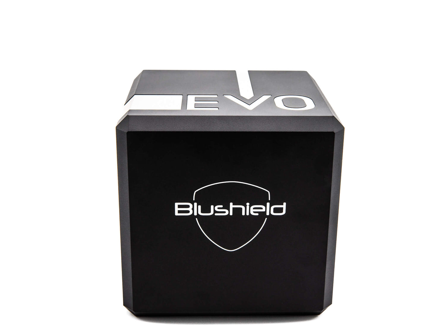 EMF PROTECTION  - Photo of Blushield EVO Cube, front and top views
