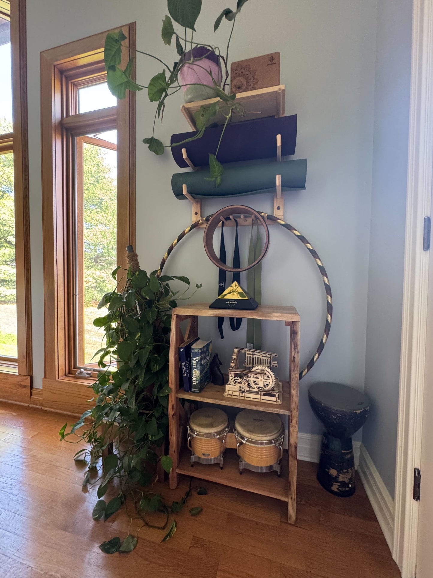 The EVO Pyramid sits on display in a person home