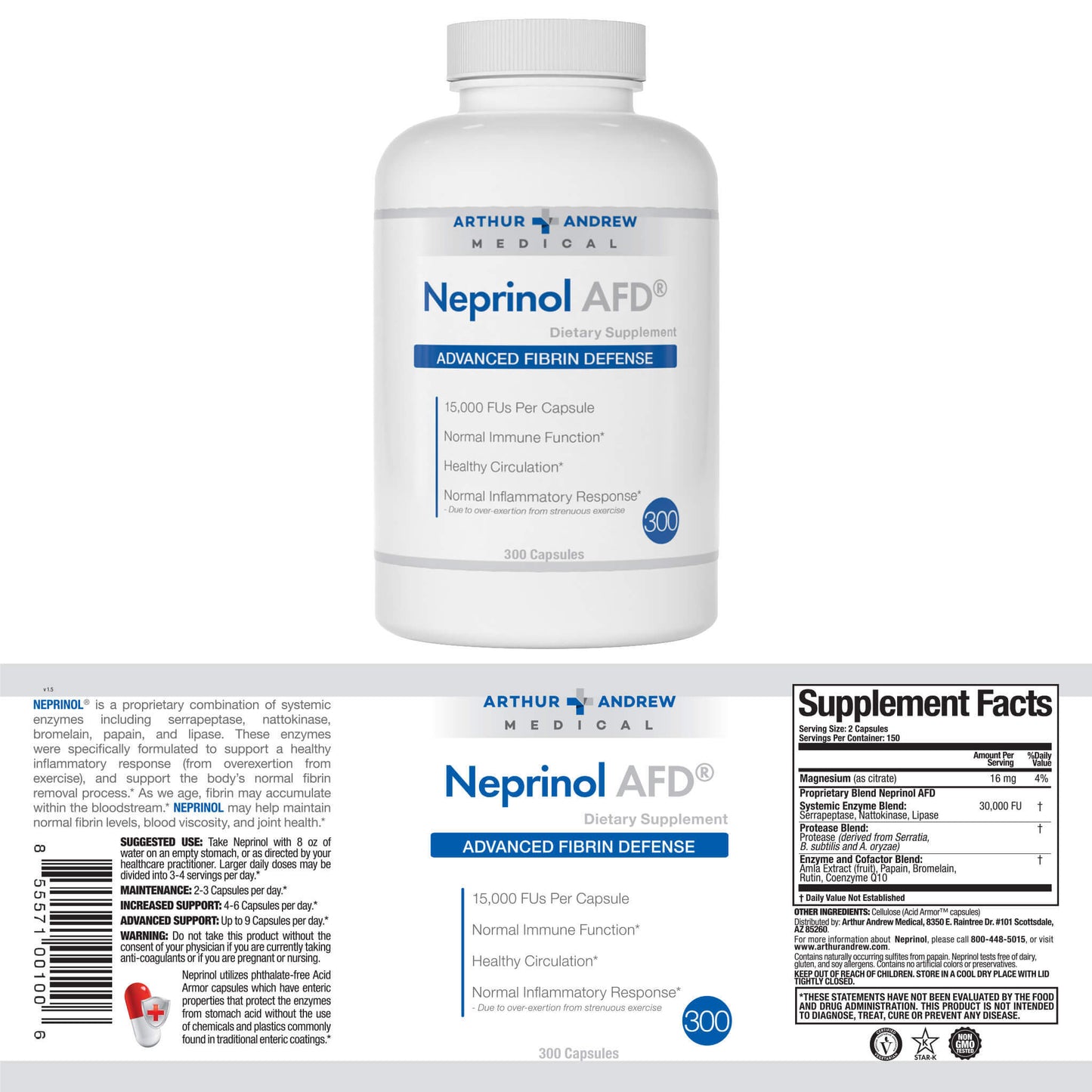 A bottle of Neprinol and a close up of it's label
