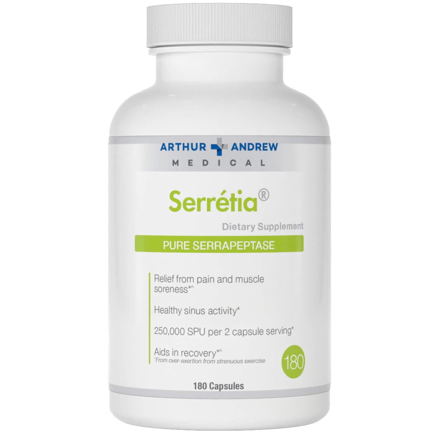 A bottle of Serretia and a close up of it's label