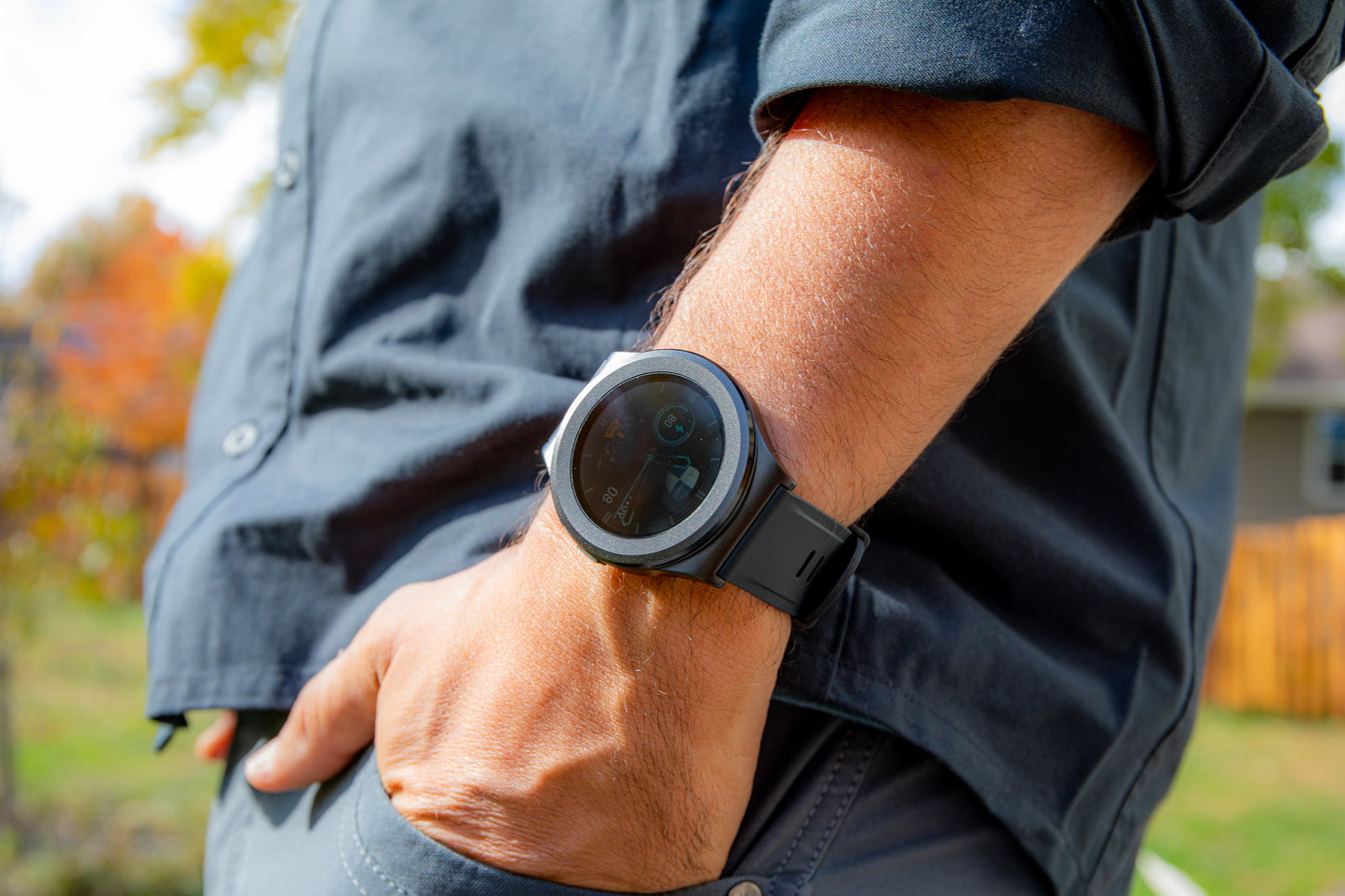 EMF PROTECTION  - W1 watch on a man's wrist