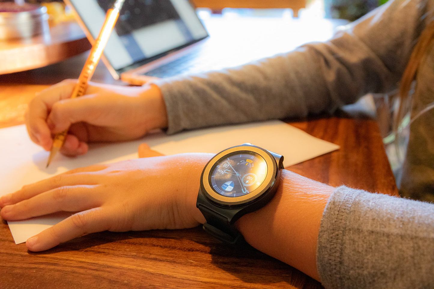 EMF PROTECTION  - W1 watch on a child's wrist