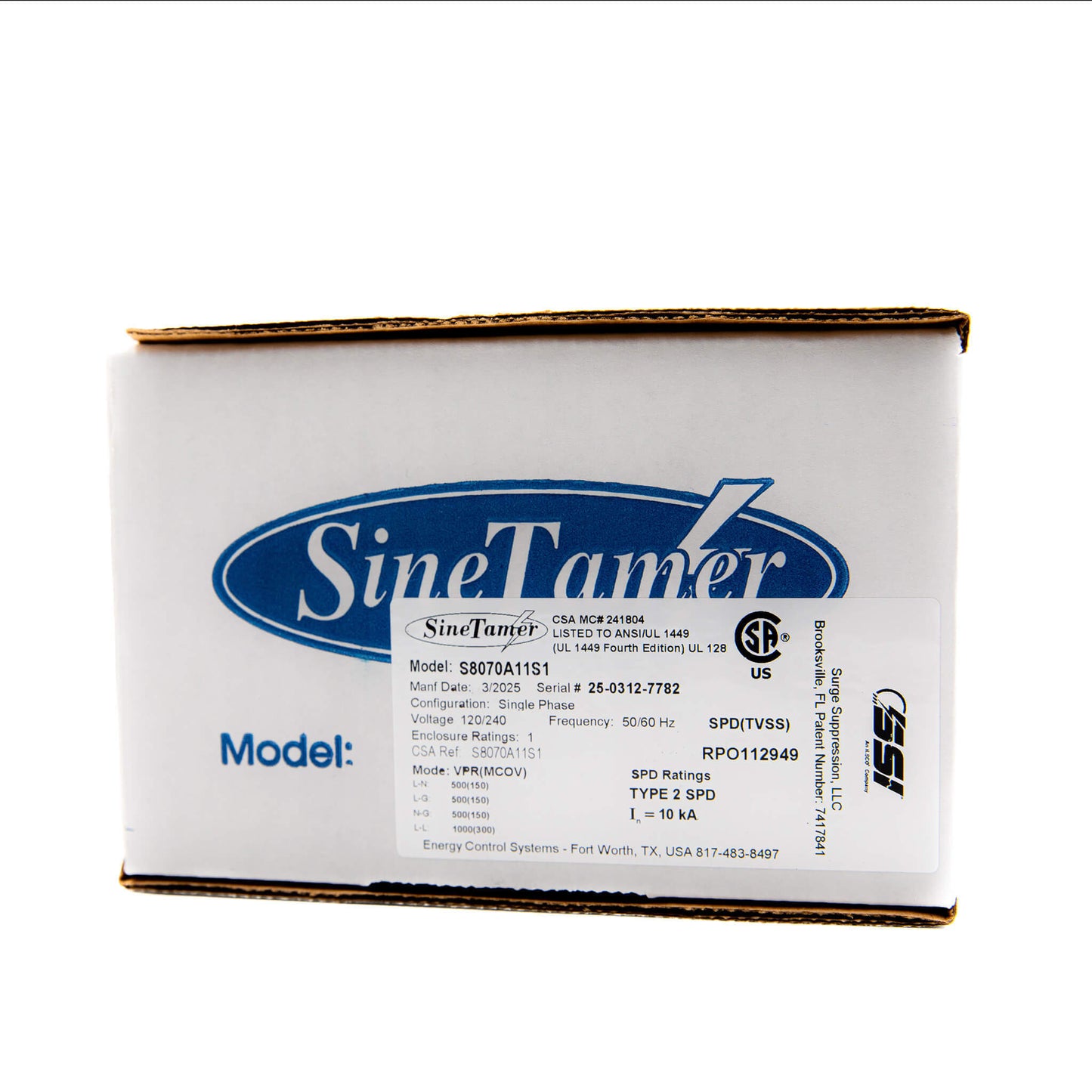 
                  
                    A picture of the Sine Tamer box packaging
                  
                